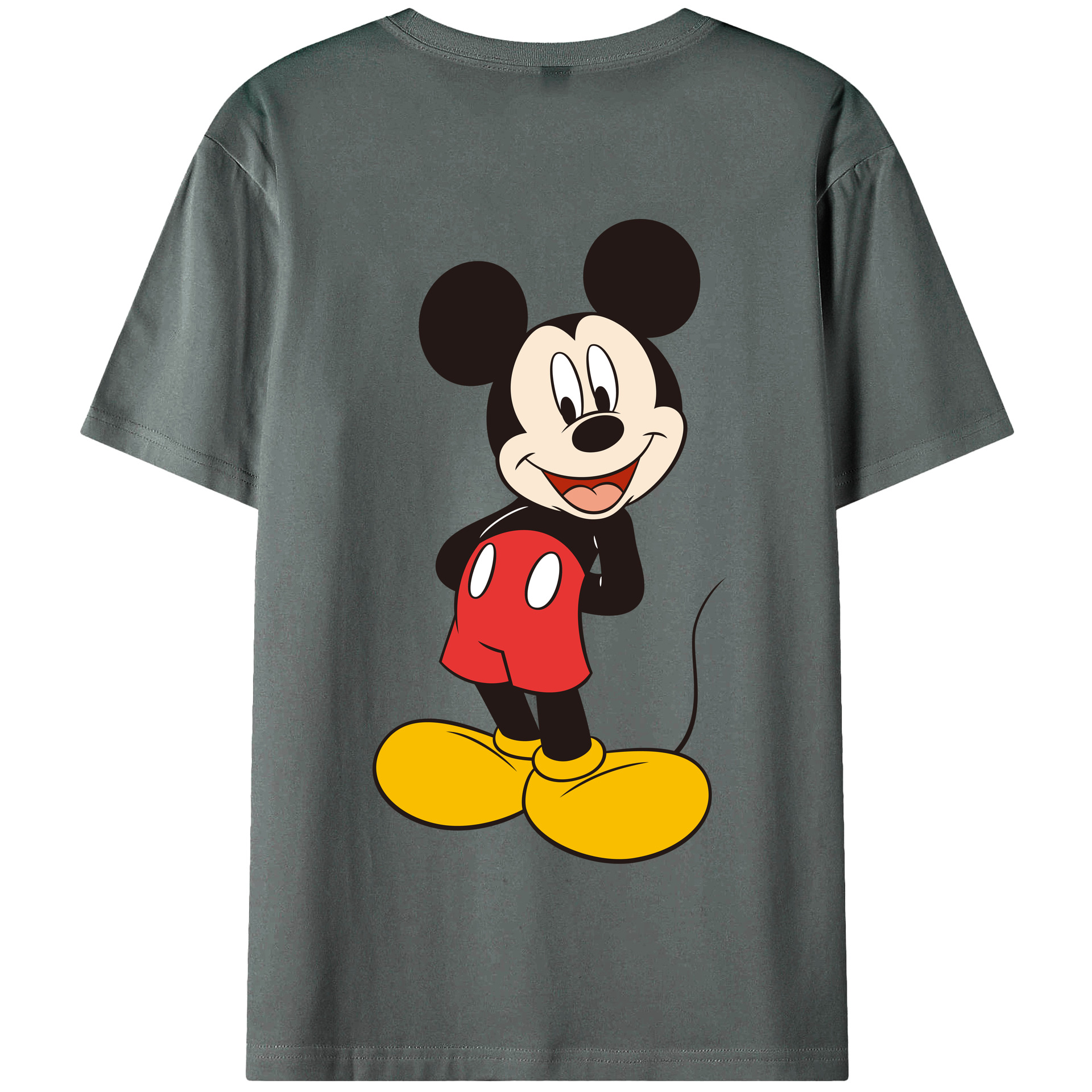 （画像用） ミッキーマウス Mickey Mouse 綿100％半袖Tシャツ（背面プリント）